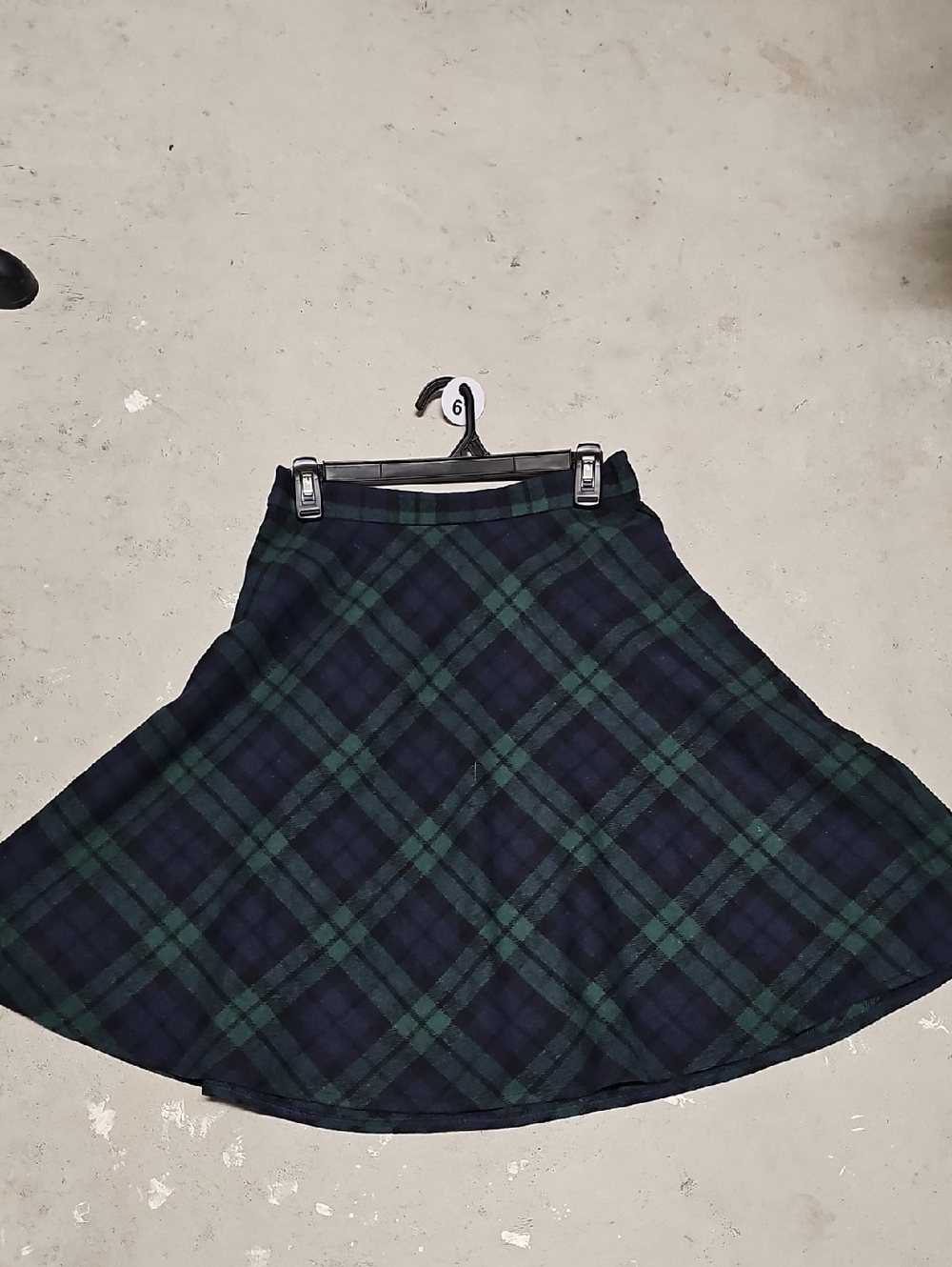 Nwot Plaid A-Line Skirt in Navy and Green #61
